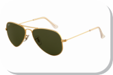 RAYBAN 3025 - Armação dourada e lentes marrom degradê
